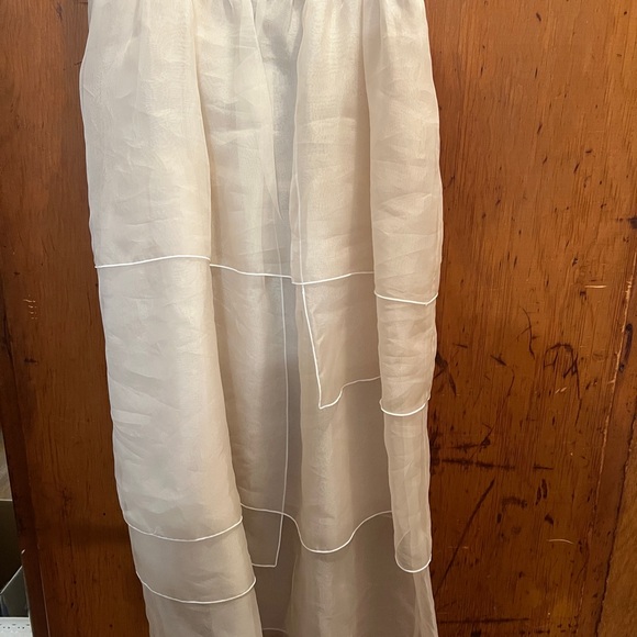 Casual Ivory Midi Wedding Dress - Picture 4 of 9